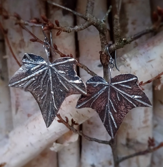 Silver Ivy Earrings